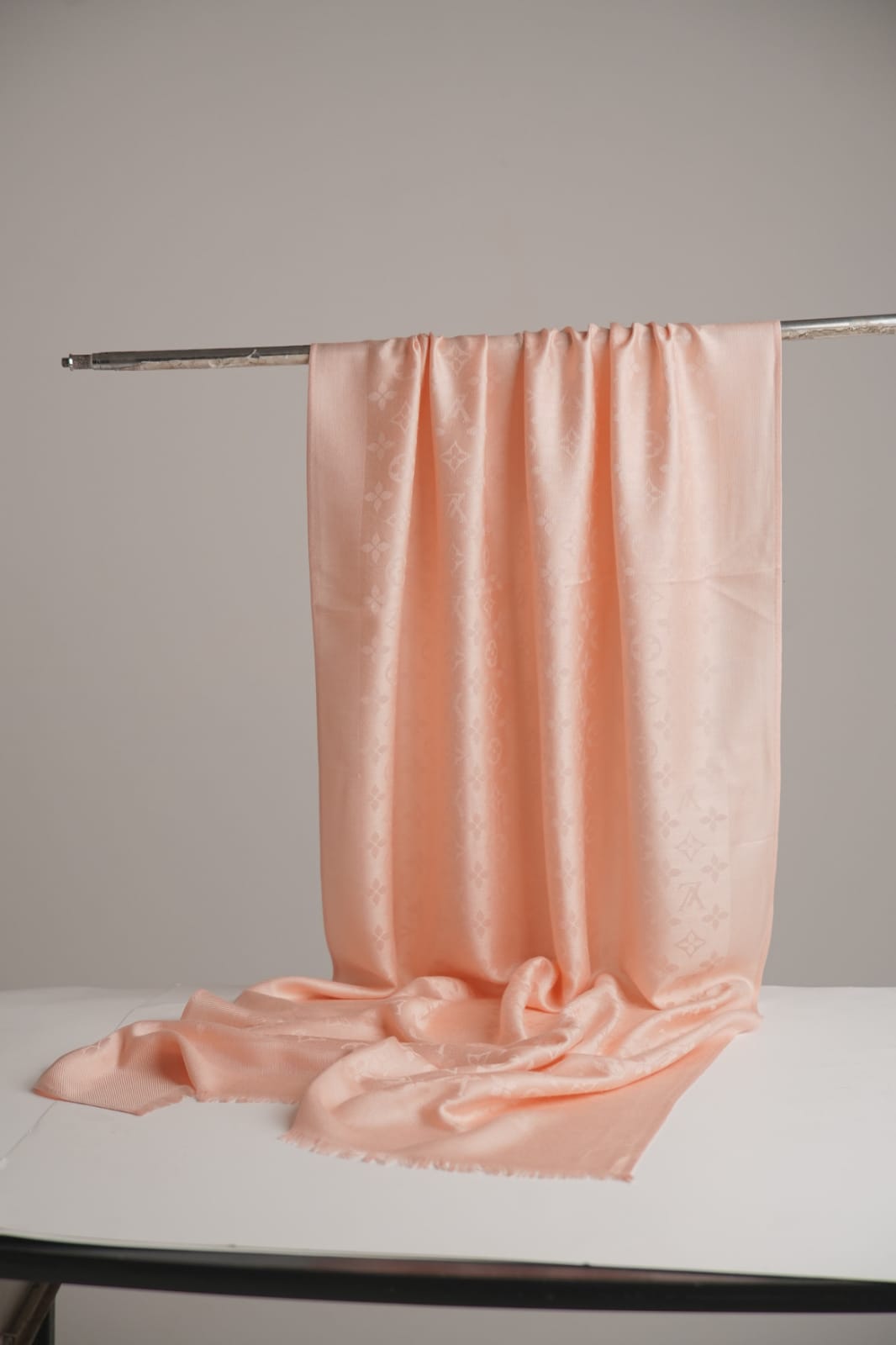 Elegant Peach Patterned Fabric for All Occasions - Image 4