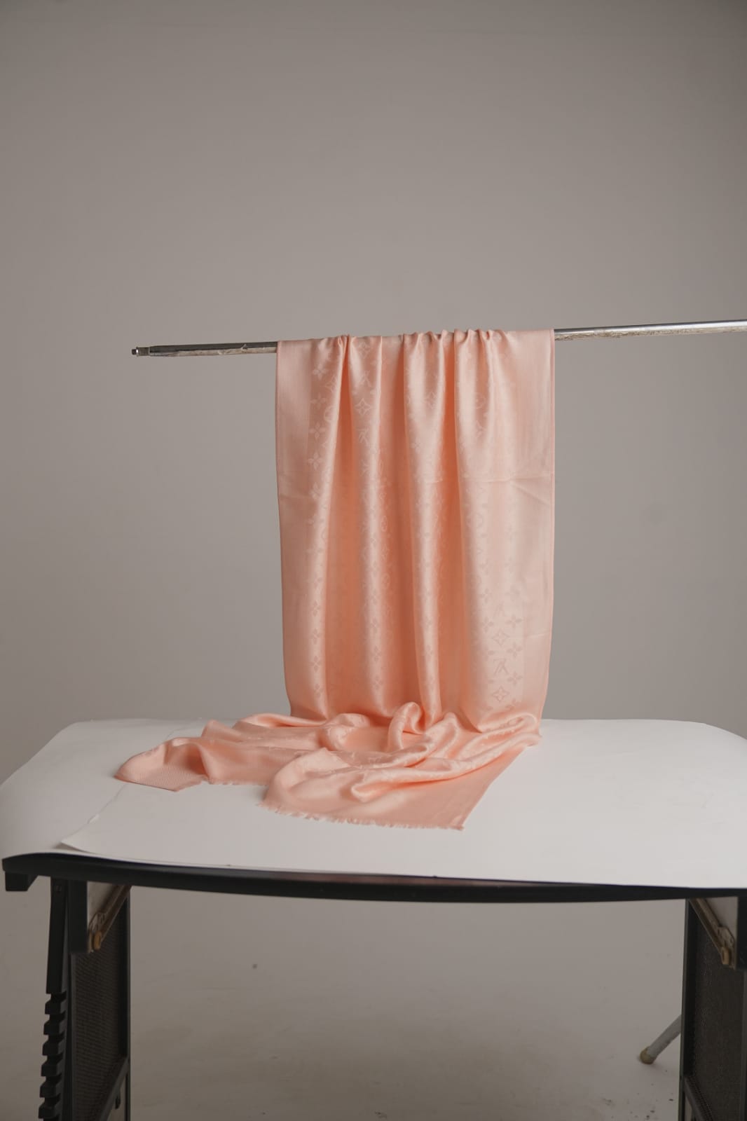Elegant Peach Patterned Fabric for All Occasions - Image 5