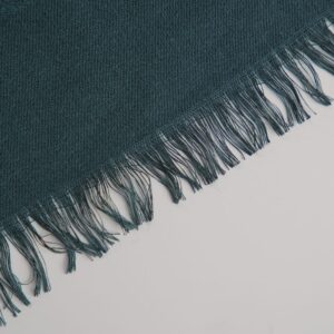 Stylish Fringe Edge Scarf in Deep Teal